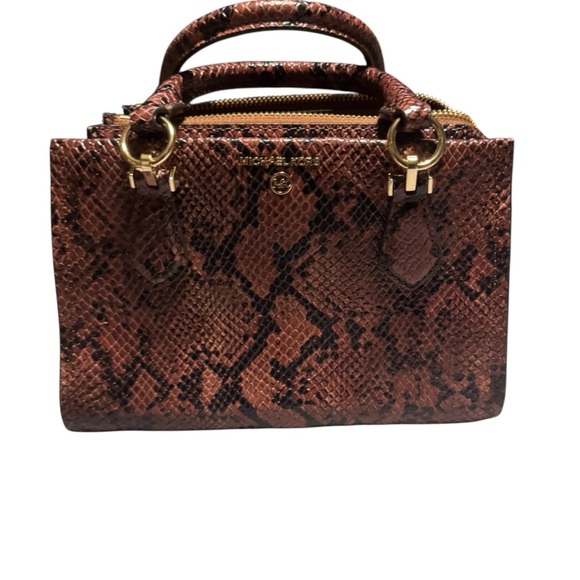 Michael Kors Handbags - Michael Kors Mercer Extra-Small (XS) Python-Embossed Leather Bag.